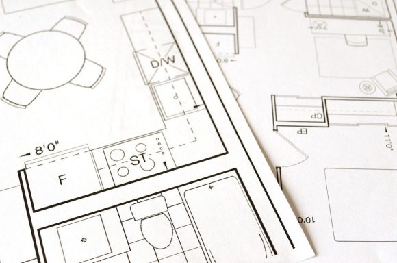 a floor plan for a renovation by an interior designer