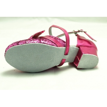 Purple/Gold/Silver sequins of Child Girls modern Dance shoes