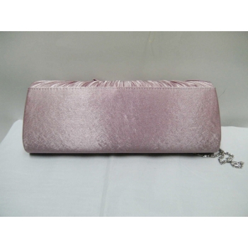 Europe Latest fashion Silk fabric Evening bag-(pink, black, white, golden yellow)