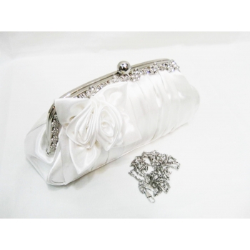 Japanese pop Rose with Diamond Silk Portable dual-purpose evening bags