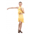 Child girls latin dance dress- 2 sets (shirt + skirt)