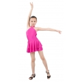 Child girls latin dance dress- Overall dress-Pink