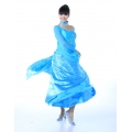 Ladies Ballroom Modern Waltz Tango Dance Dress-Over all dress-Sky Blue