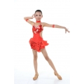 Child Girls/Ladies Latin dance dress-Over all dress in 3sets-Red/Blue