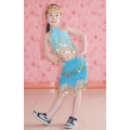 Child bellydance sets(flexibility Skirt+128coins scarf)-for 8~14years old girls.